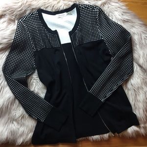 ✨NWOT Calvin Klein B&W cardigan
